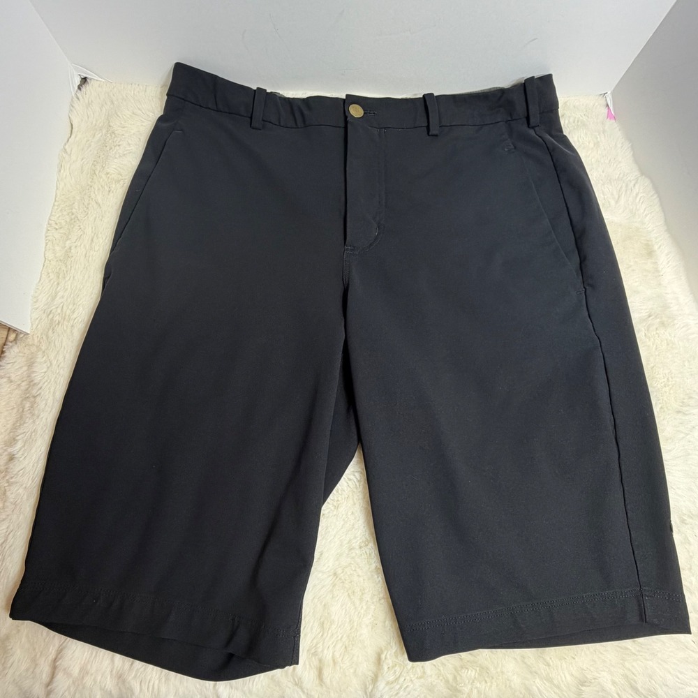 Lululemon Men's Commission Shorts Black Size 34 Golf Stretch Breathable Outdoors